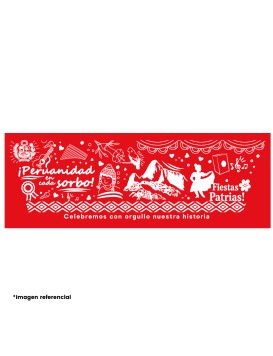 Peruanidad- Vasos doble 8oz rojo